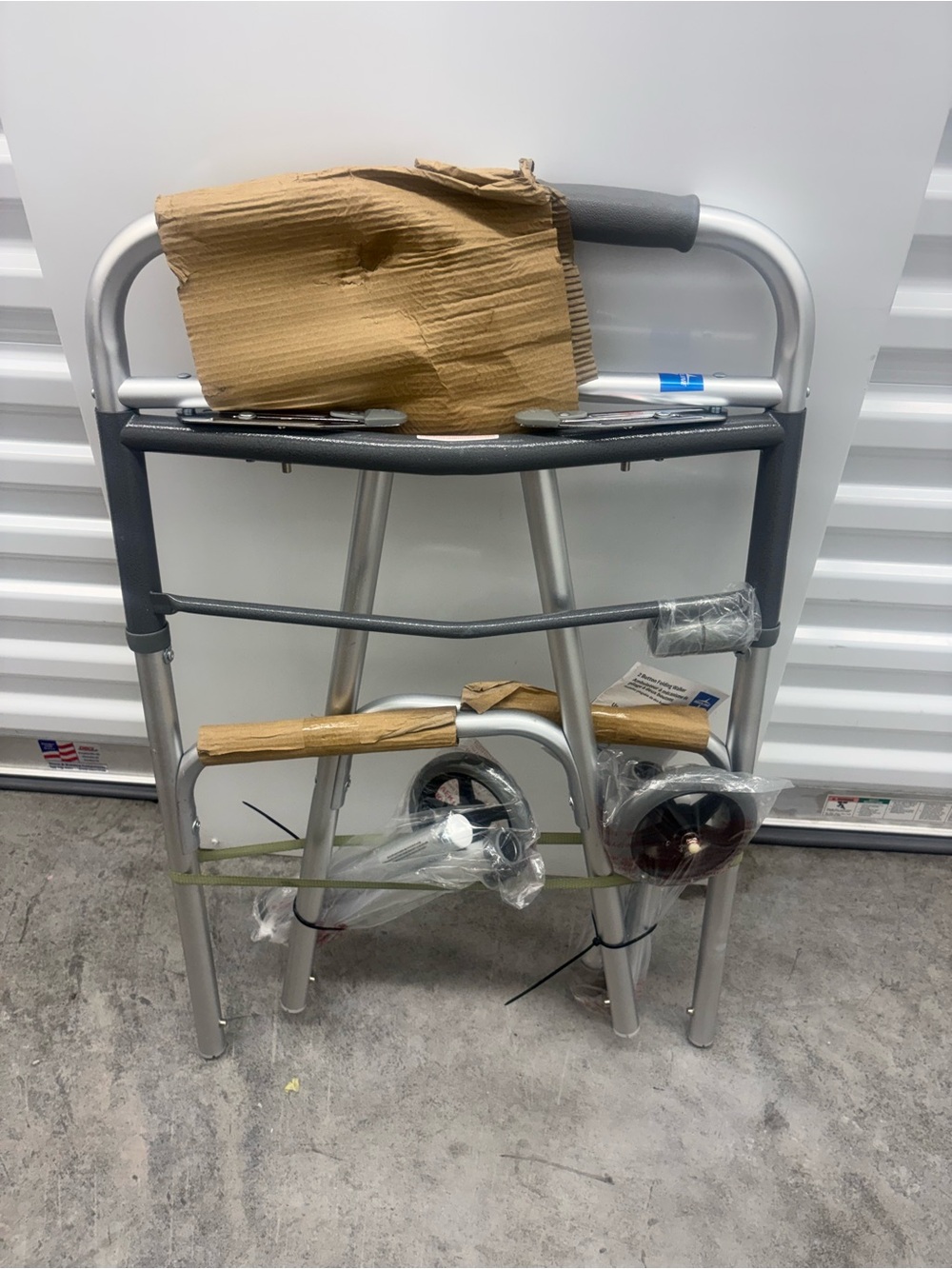 Medline 2 Button Folding Walker New With Tags And Factory Packaging